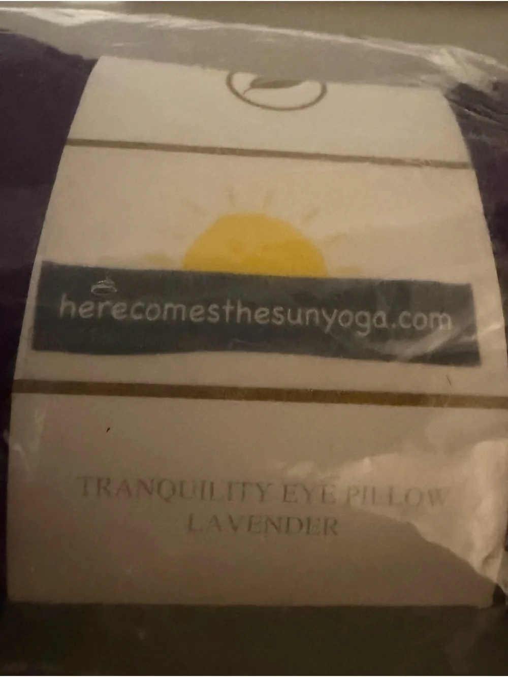 Here Comes the Sun Yoga Lavender Tranquility Eye Pillow - Purple